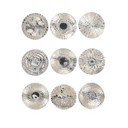 Silver Stainless Steel Glam Wall Décor Accent Set
